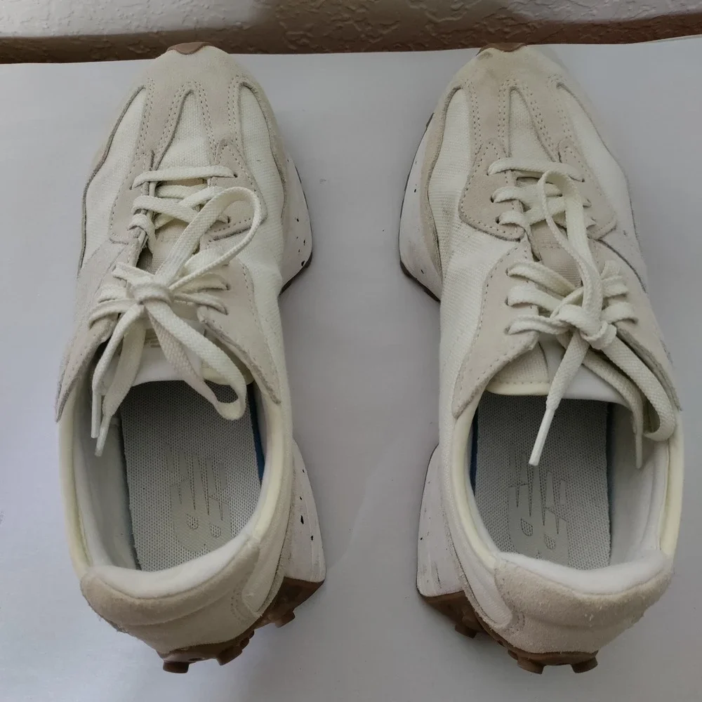 New Balance 327 Angora Sea Salt Suede Sneakers WS327SO Womens 9 Mens 7.5